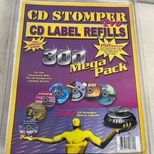 CD Stomper PRO CD Maker Label Refills Mega Pack Matte Open box